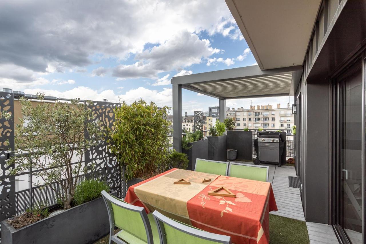 Illanka - Appartement 3 Chambres Avec Parking Et Terrasse Proche Gare Рен Екстериор снимка